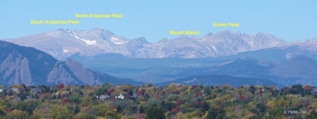 Indian Peaks Wilderness, Mountains Visible from Boulder, Colorado